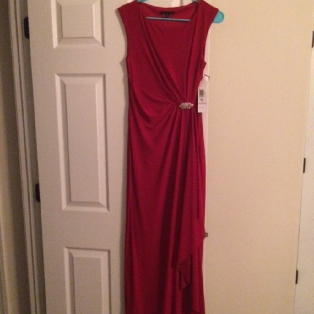 Red floor length dress  Brand new tags on